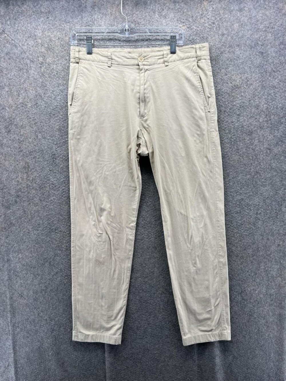 Paul & Shark Yachting Pants Men 34 Beige Chino Slim Tapered Stretch Casual